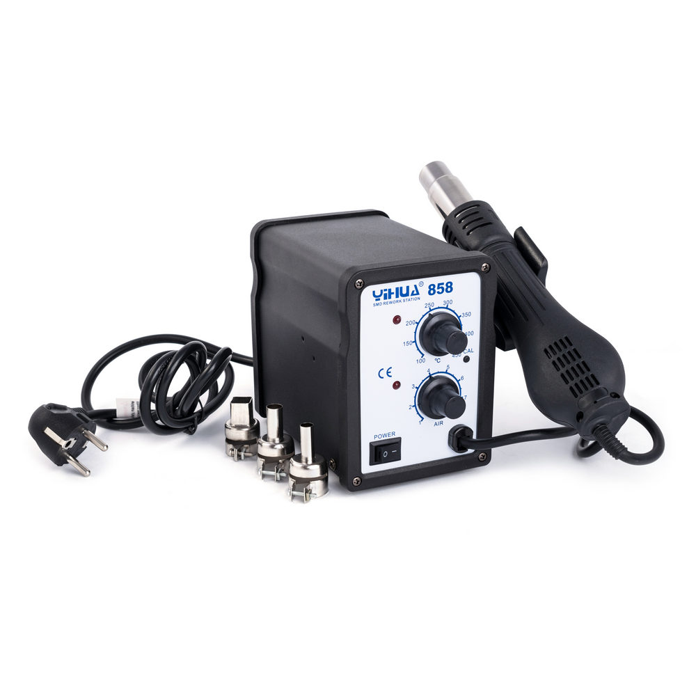 Yihua 858 Heißluftstation SMD Rework Station 650W 100- 450 ° C 120L/Min kompakt Yihua 858 Heißluftstation SMD Rework Station 650W 100- 450 ° C 120L/Min kompakt